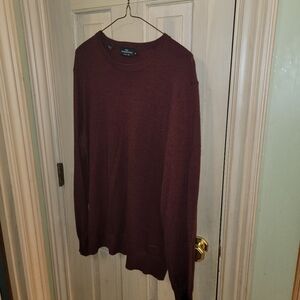 Mens Sz M Rodd & Gunn Burgundy Italian Yarn Sweater Preppy Classic